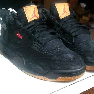 Nike Air Jordan IV  Levis Black Denim Size 10